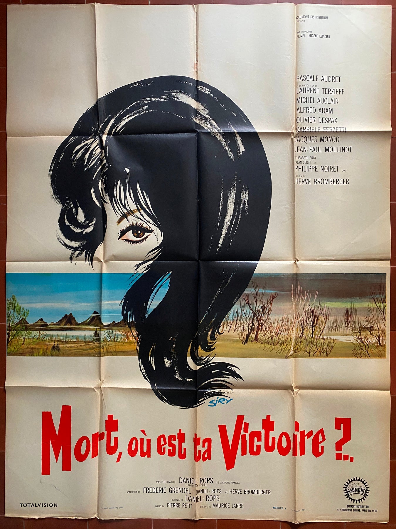 Affiche MORT OU EST TA VICTOIRE ? Pascale Audret LAURENT TERZIEFF 120x160cm 1964