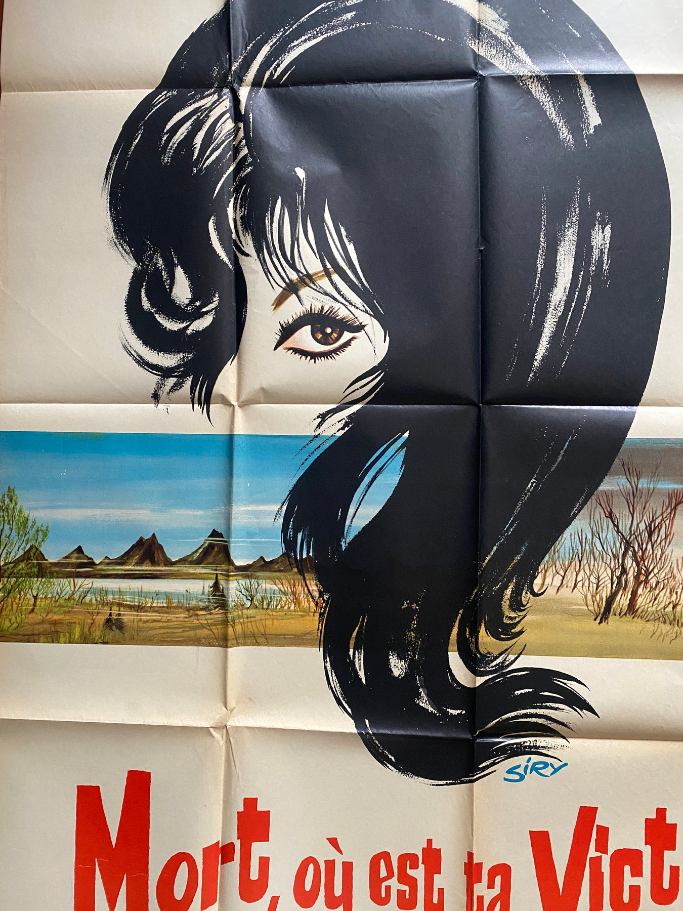 Affiche MORT OU EST TA VICTOIRE ? Pascale Audret LAURENT TERZIEFF 120x160cm 1964