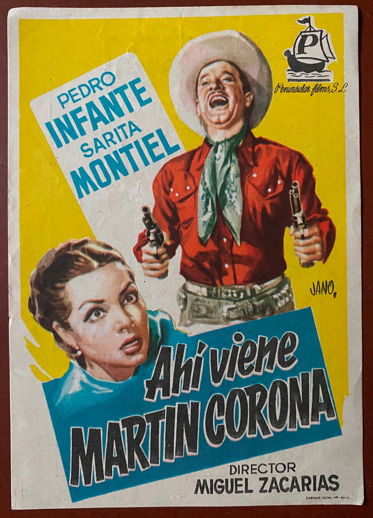 Programme Espagnol AHI VIENE MARTIN CORONA Pedro Infante SARA MONTIEL 1952