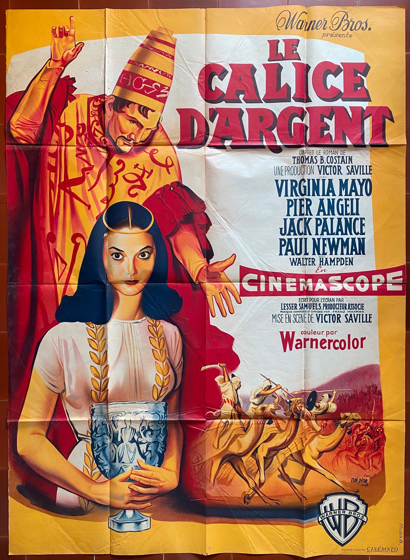 ポスター THE SILVER CHALICE 銀の聖杯 ヴァージニア・メイヨー ピア・アンジェリ 120x160cm 1954年