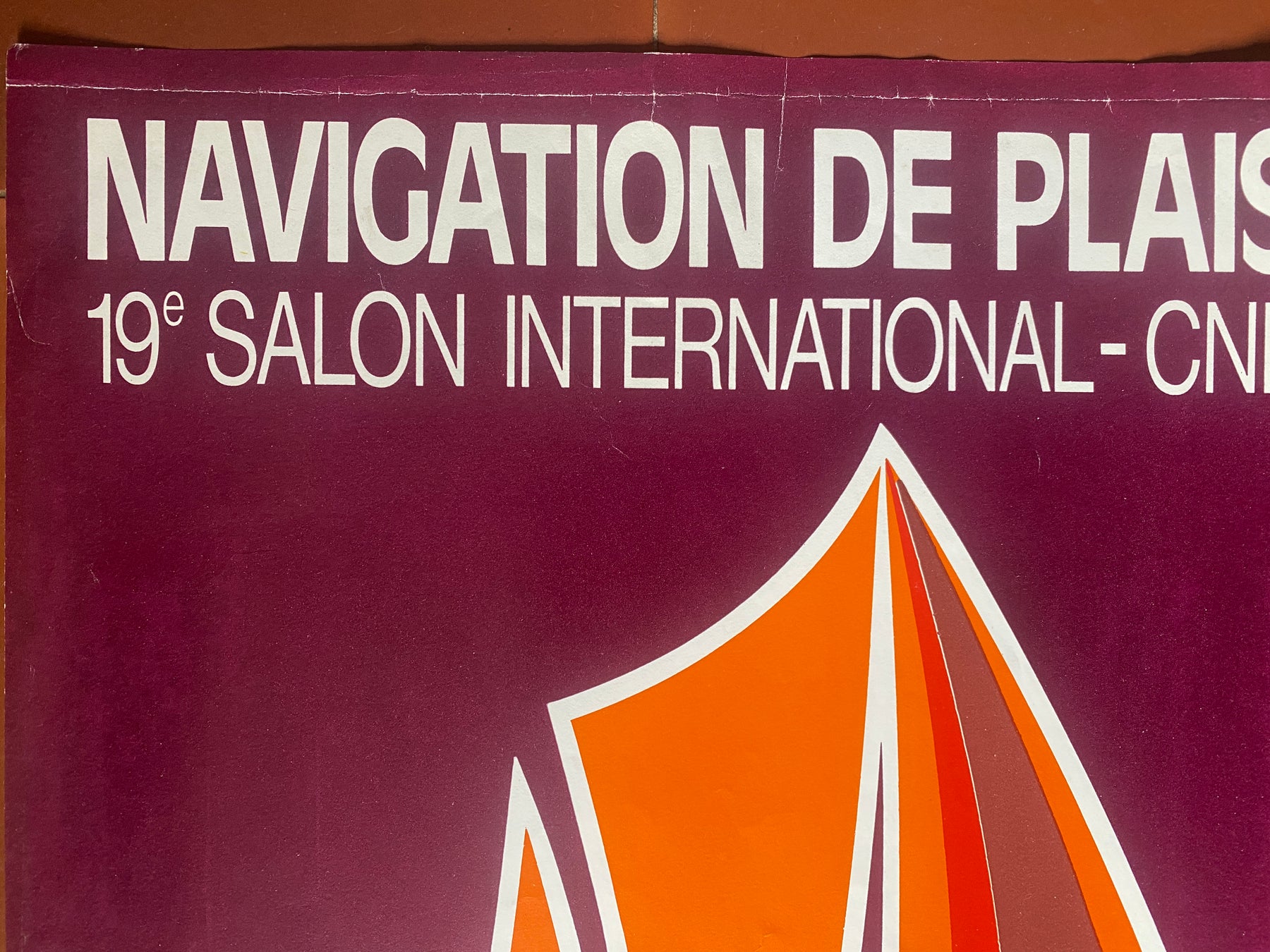Affiche NAVIGATION DE PLAISANCE Salon CNIT Paris Bateau AUDIAS 40x61cm 1980