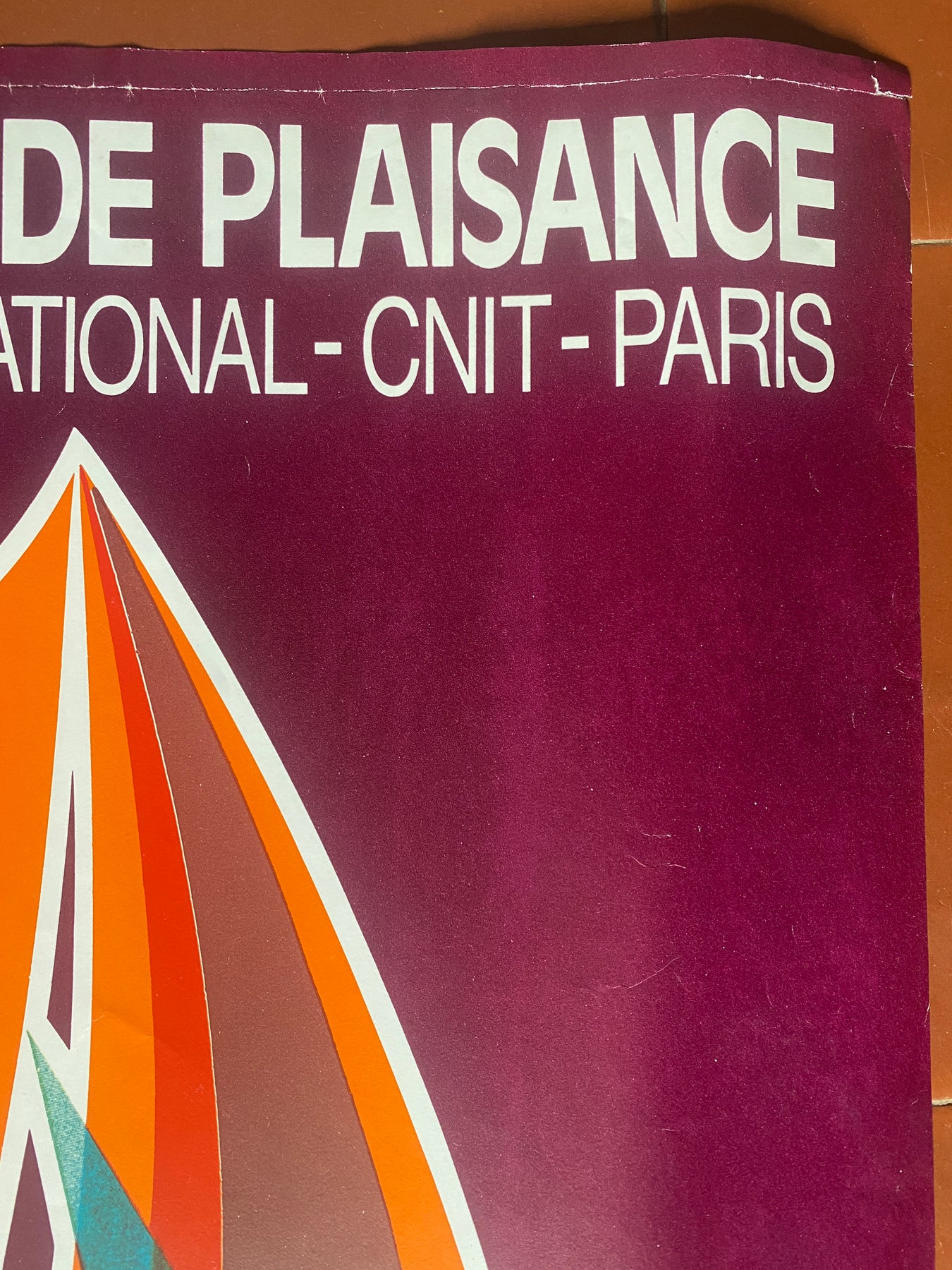 Affiche NAVIGATION DE PLAISANCE Salon CNIT Paris Bateau AUDIAS 40x61cm 1980