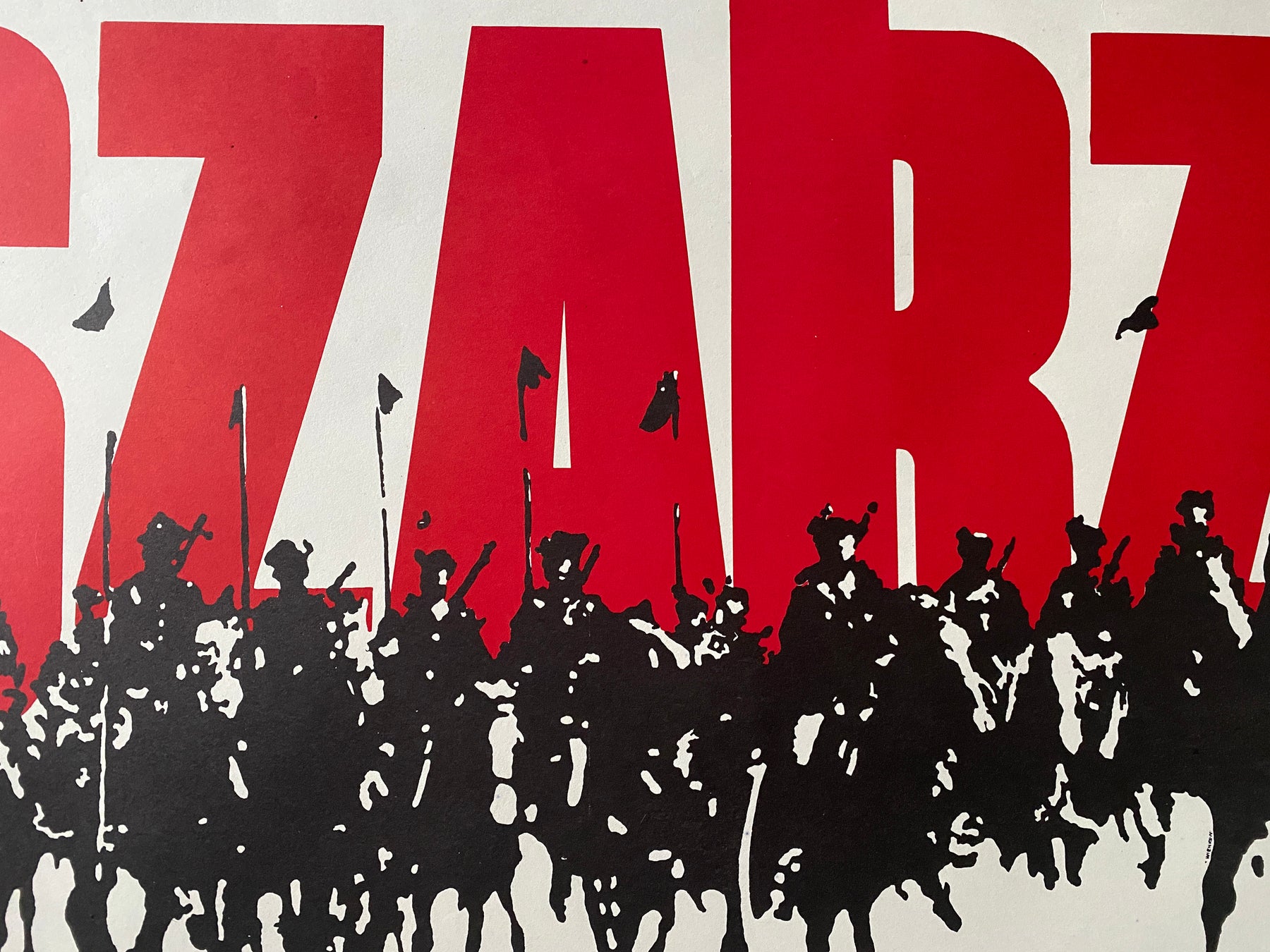 ポーランドの政治ポスター CHARGE Szarza Krzysztof Wojciechowski 第 14 騎兵連隊 EROL 1981