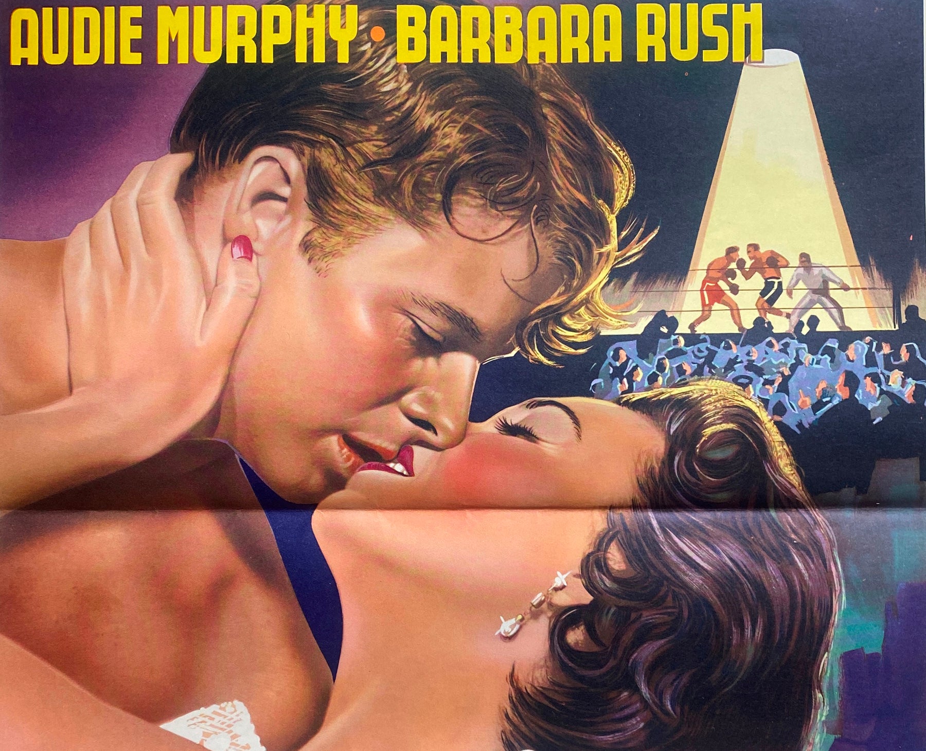 ベルギーのポスター 10 SECONDS OF SILENCE World in my corner オーディ・マーフィー ボクシング 1956
