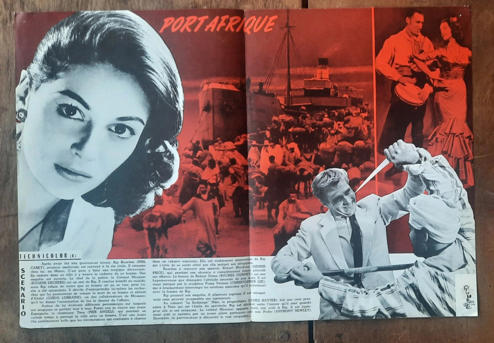 Dossier de presse PORT AFRIQUE Pier ANGELI Phil CAREY Dennis PRICE 1956